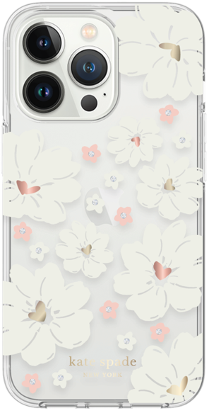 Kate Spade NY - Protective Hardshell Case for iPhone 14 - Classic Peony