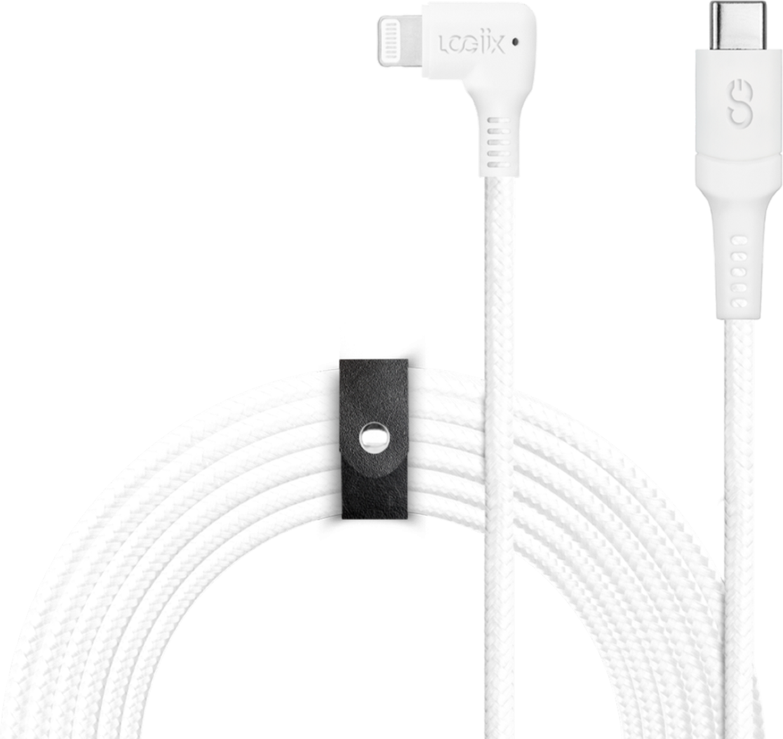 LOGiiX Piston Connect XL 90 3M USB-C vers Lightning - Blanc