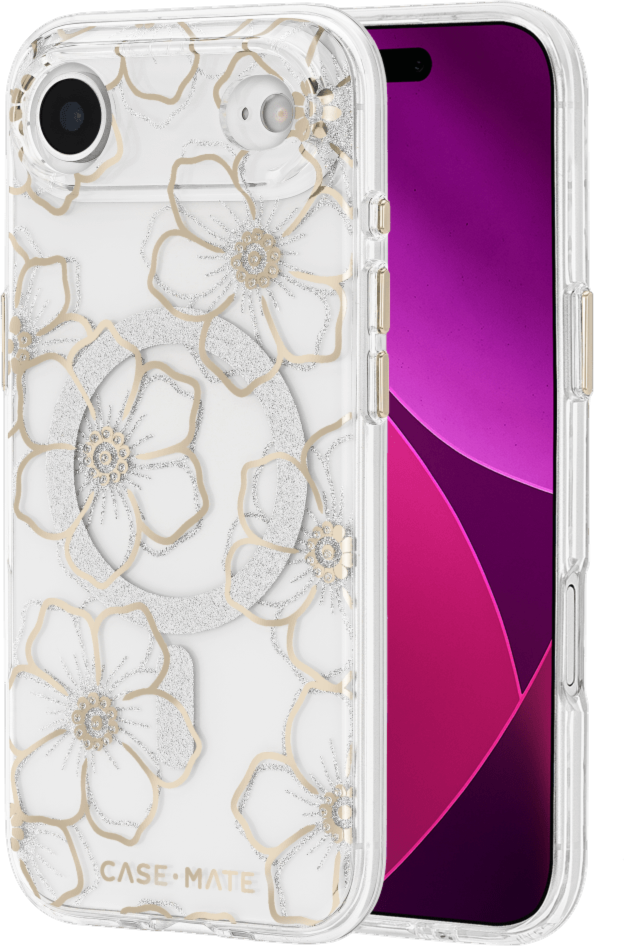 Case-Mate - Floral Gems MagSafe Case for Apple iPhone Air - Gold