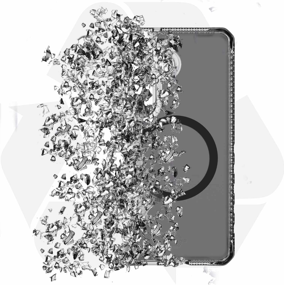 ITSKINS SGYRHBVARSMOK Étui Hybrid_R Vapor avec Magnets Smoke pour Samsung Galaxy S26