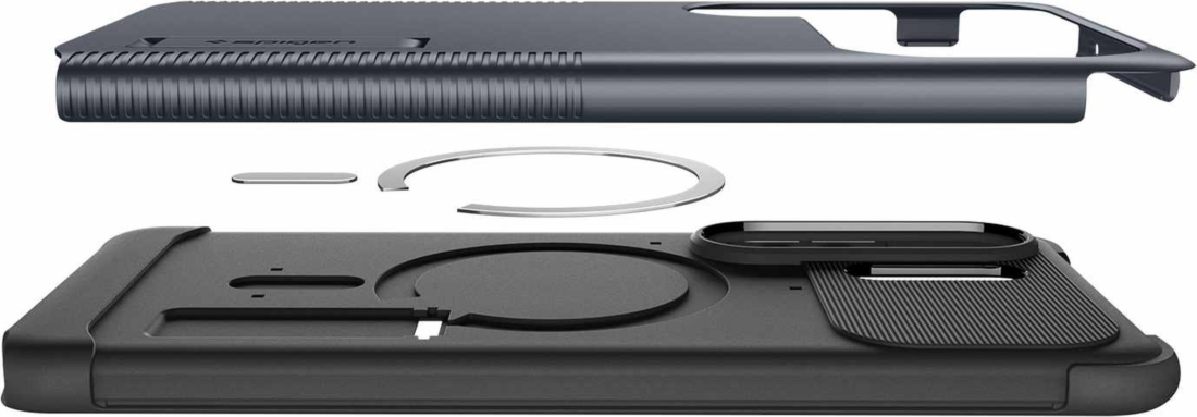 Spigen - Étui Slim Armor avec aimants, finition Metal Slate, pour Samsung Galaxy S26 Ultra