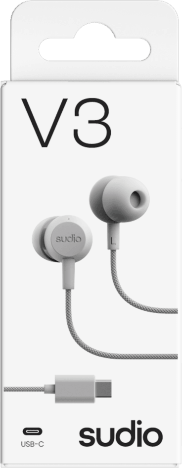 Sudio - V3s Essential Wired Earbuds - White