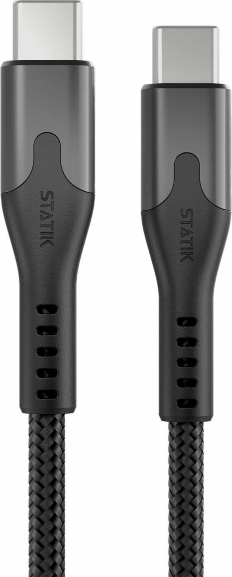 Statik - MagStack Pro Charge/Sync Magnetic Cable USB-C to USB-C 3.3ft Black