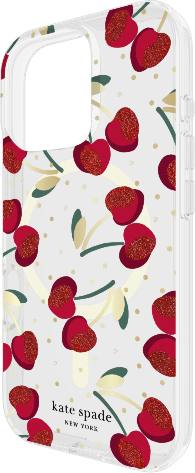 Kate Spade KS054430 Étui de Protective avec MagSafe Cherry Dot pour iPhone 16 Pro