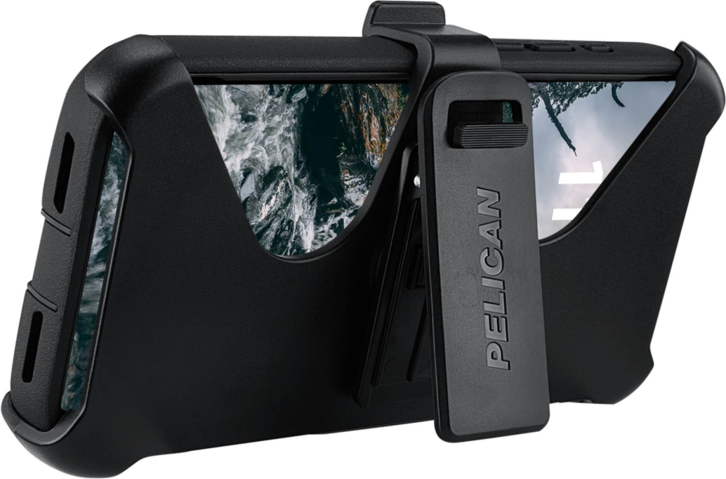 Pelican - Voyager MagSafe Case with Holster for Apple iPhone 18 Pro Max/17 Pro Max - Black and Clear