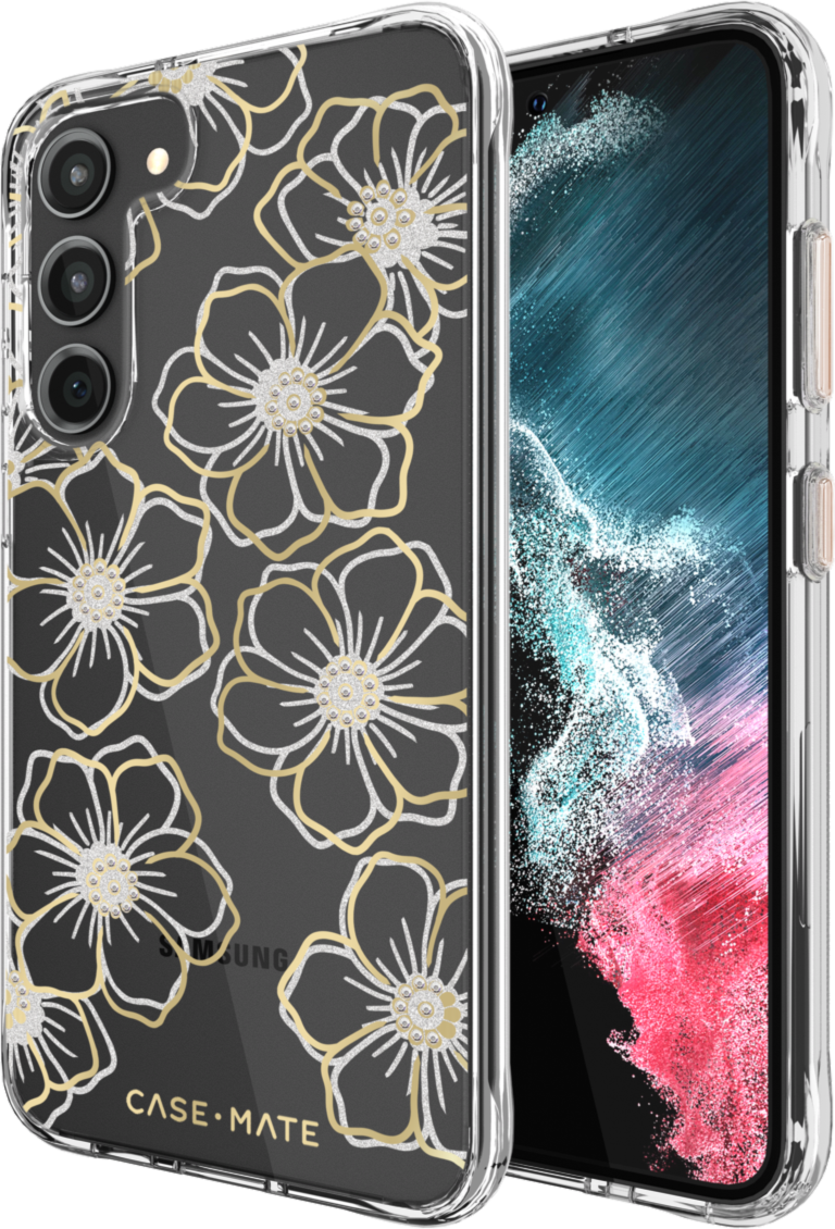 The Case-Mate Floral Gems case features an eye-catching metallic foil floral design paired with recessed gemstones which beautifully completements your device.