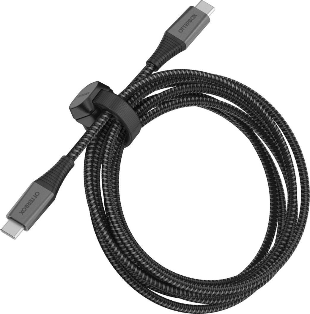 OtterBox’s USB-C to USB-C cable features a long 200cm braided nylon cable and is designed with reinforced strain relief for remarkable strength.