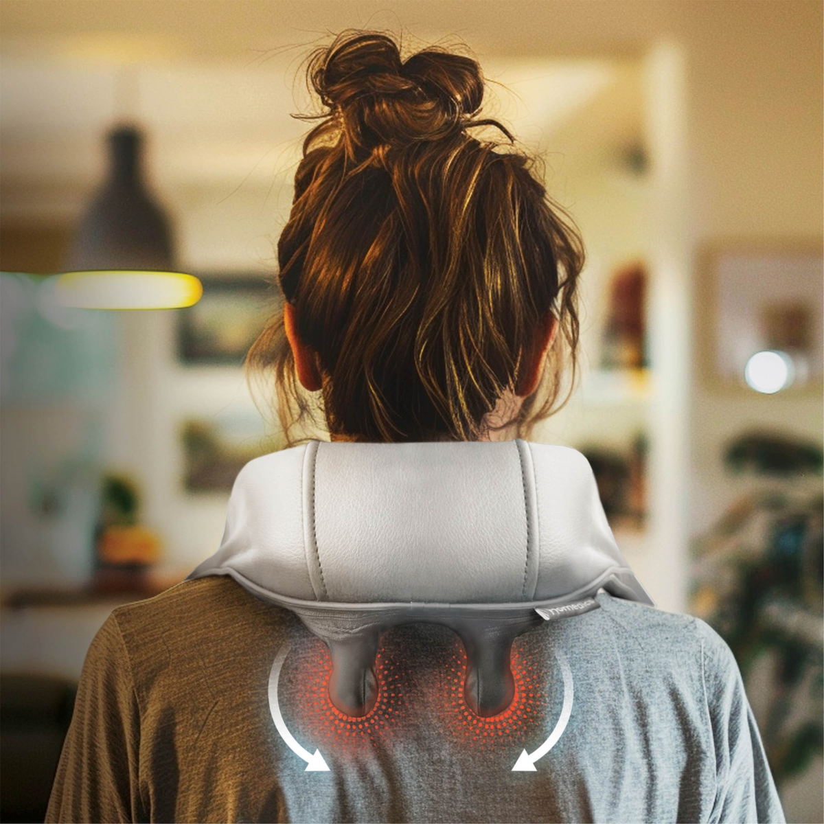 The HoMedics Deep Kneading Neck & Shoulder Massager with Heat delivers deep tissue relief, soothing warmth, and cordless comfort for relaxing neck and shoulder tension.
