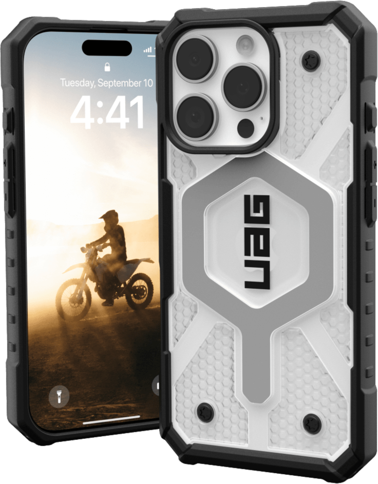 Designed with action and adventure in mind, the UAG Pathfinder Clear case with MagSafe provides serious protection with a modern classic look.