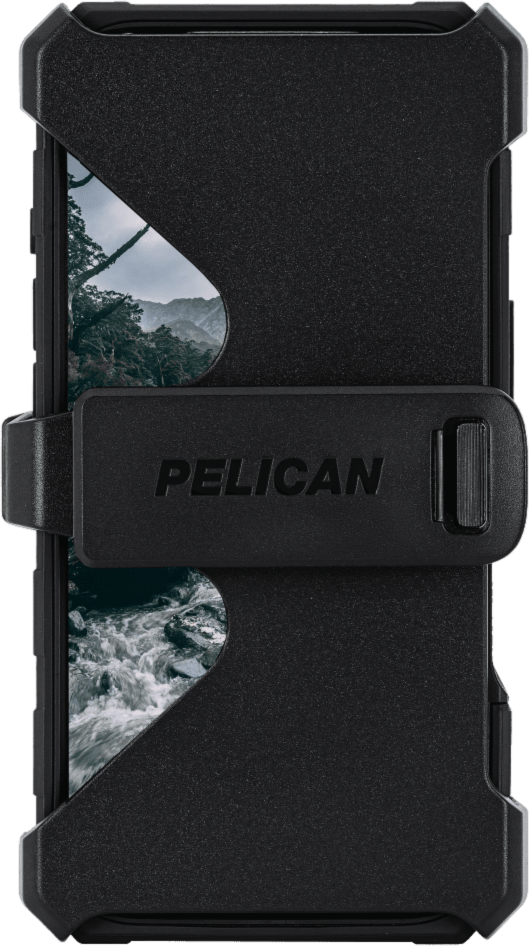 The Pelican Shield MagSafe Case offers 24-foot drop protection, featuring a dual-layer defense, carbon fiber, a textured grip, a versatile belt clip/stand, and MagSafe charging compatibility.