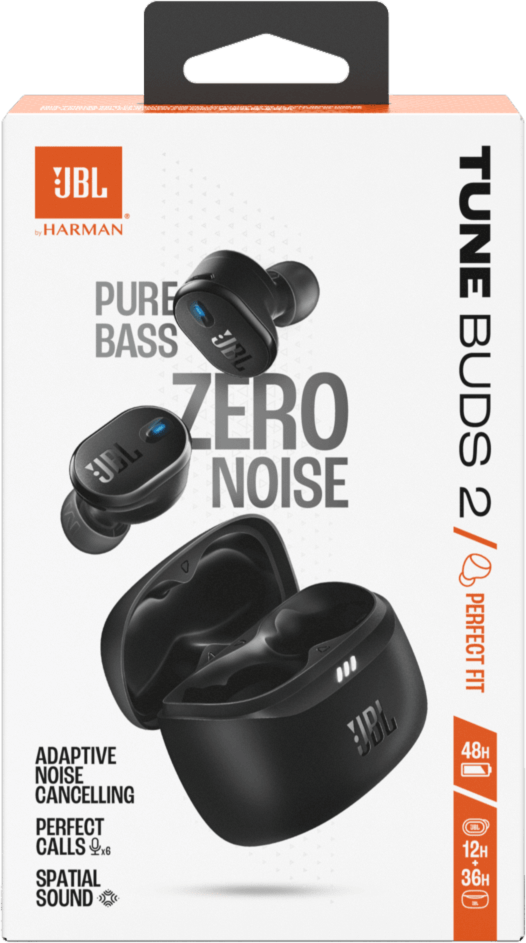 JBL - Tune Buds 2 True Wireless In Ear Noise Cancelling Bluetooth Headphones - Black