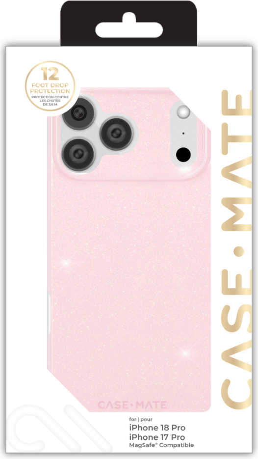 Case-Mate - Étui MagSafe opaque Twinkle pour Apple iPhone 18 Pro/17 Pro - Rose ballerine