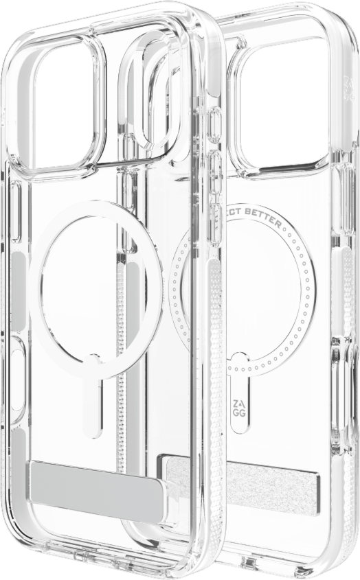 ZAGG - Santa Cruz Snap MagSafe Case with Kickstand for Apple iPhone 17 Pro Max - White
