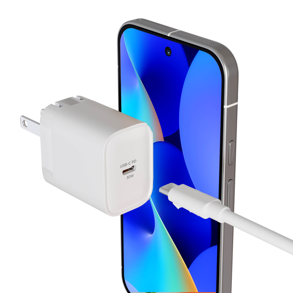 The HyperGear Accessory Bundle provides all the essentials to get started with a new phone: a clear magnetic case, a screen protector, and a fast-charging 30W power adapter.