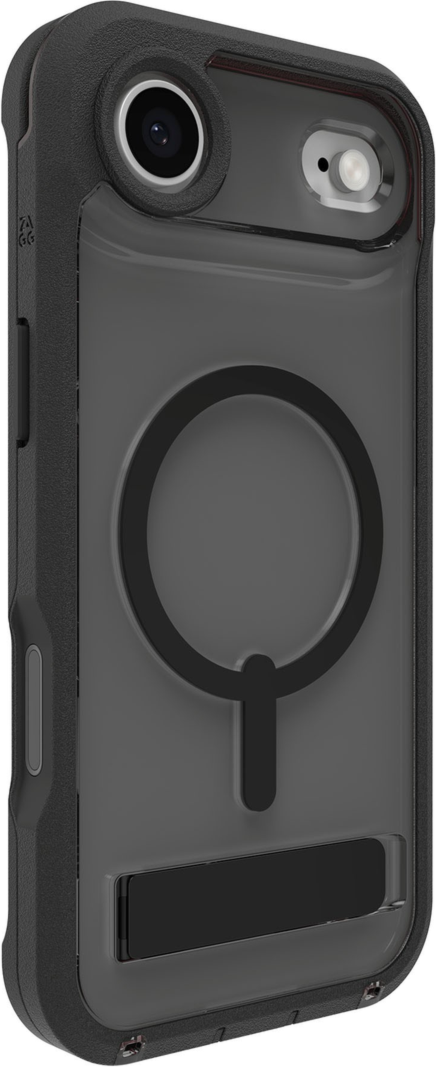ZAGG - Rainier Snap MagSafe Case with Kickstand for Apple iPhone Air - Smoke Black
