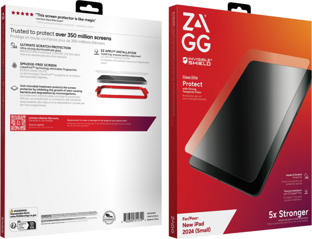 The ZAGG InvisibleShield Glass Elite Screen Protector offers advanced strength for maximum protection.