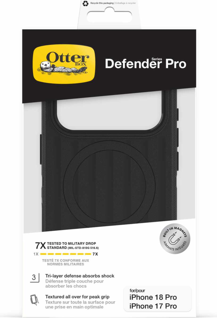 OtterBox - Coque Defender Pro MagSafe Black pour iPhone 18 Pro/17 Pro