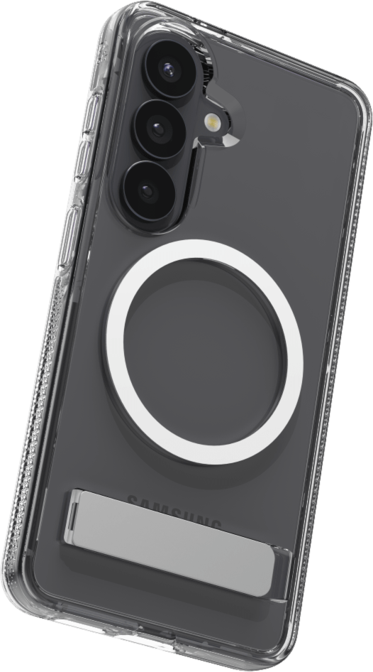 ZAGG - Coque Snap Case avec support intégré pour Samsung Galaxy S26 - Transparente