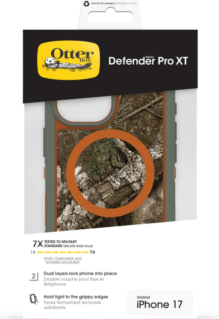 The OtterBox Defender Series Pro with MagSafe is the toughest case providing rugged protection against harsh drops. Equipped with MagSafe magnets and non-slip texturing.