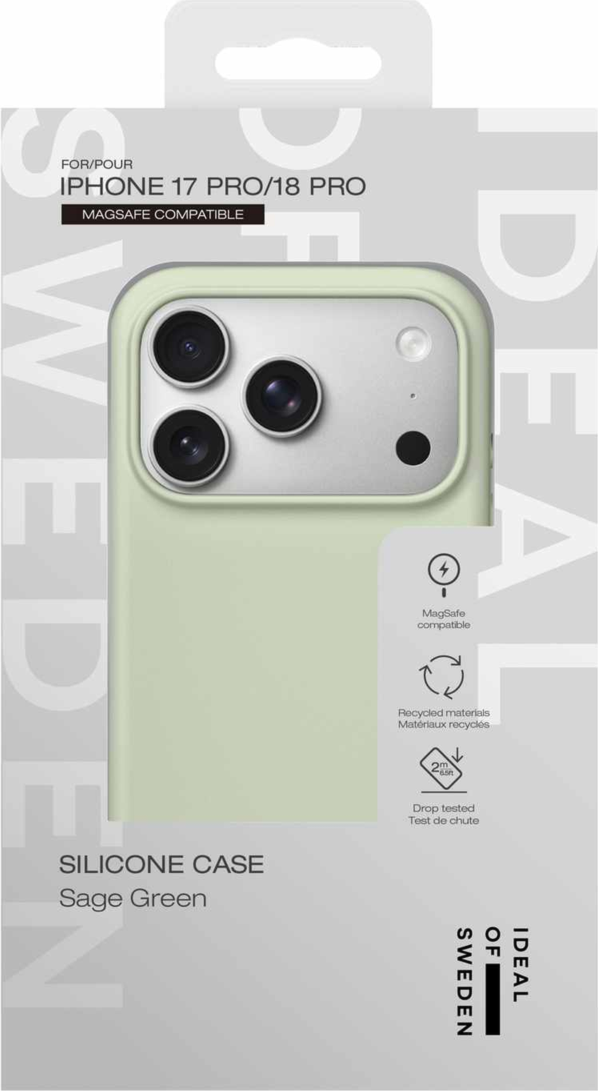 Ideal of Sweden - Silicone MagSafe Case Sage Green for iPhone 18 Pro/17 Pro