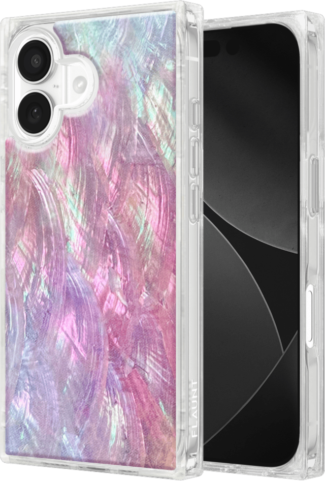Flaunt - Square MagSafe Case for Apple iPhone 17 - Pink Mother of Pearl