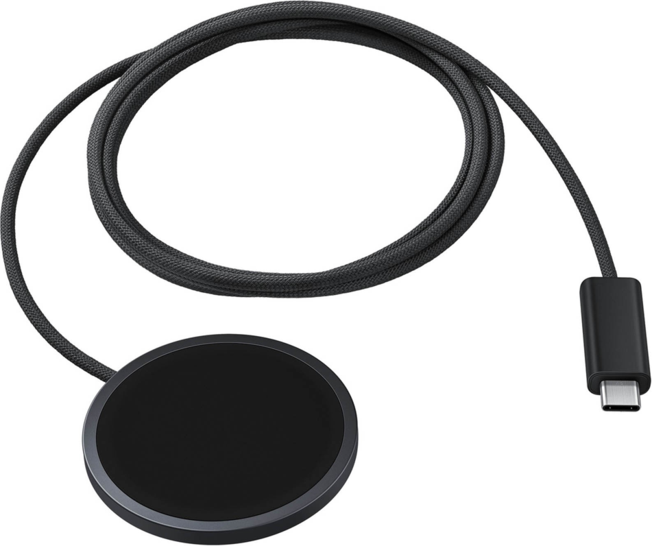 <p>The Samsung Magnet Wireless Charger offers effortless power via Qi2 technology. Its magnetic alignment ensures a secure connection and up to 25W of fast, stable charging in a sleek frame.</p>