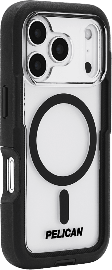 Pelican - Étui MagSafe Voyager avec étui pour Apple iPhone 17 Pro - Noir et transparent