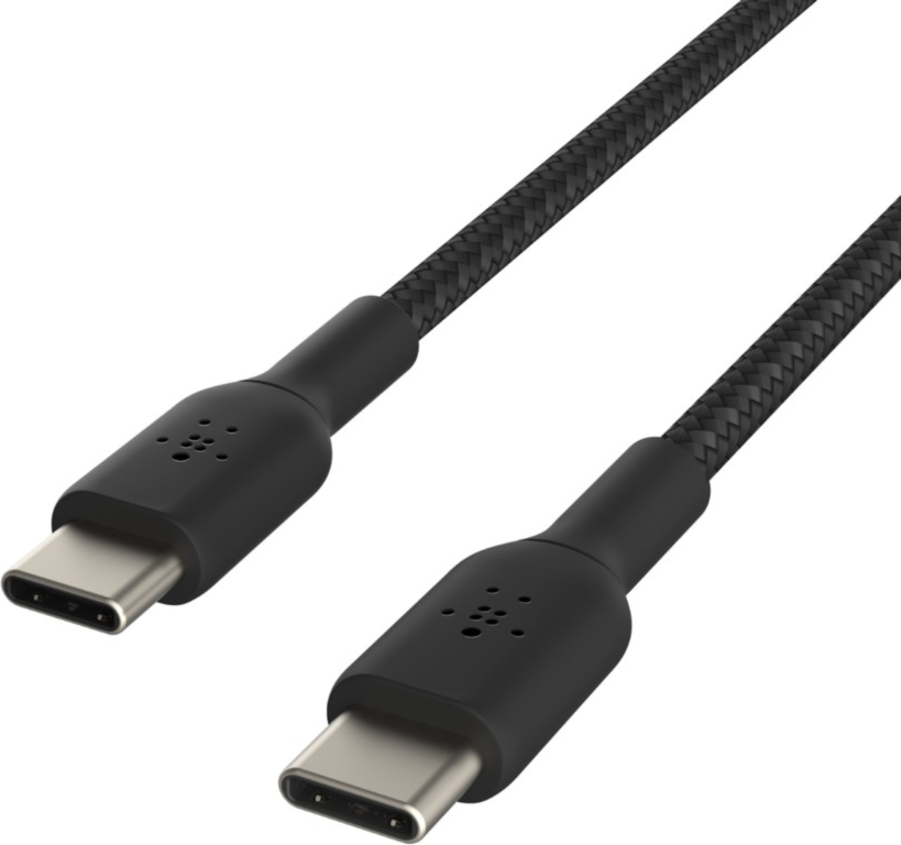 Belkin Câble de Charge/Sync Tressé USB-C vers USB-C 4 pieds Noir