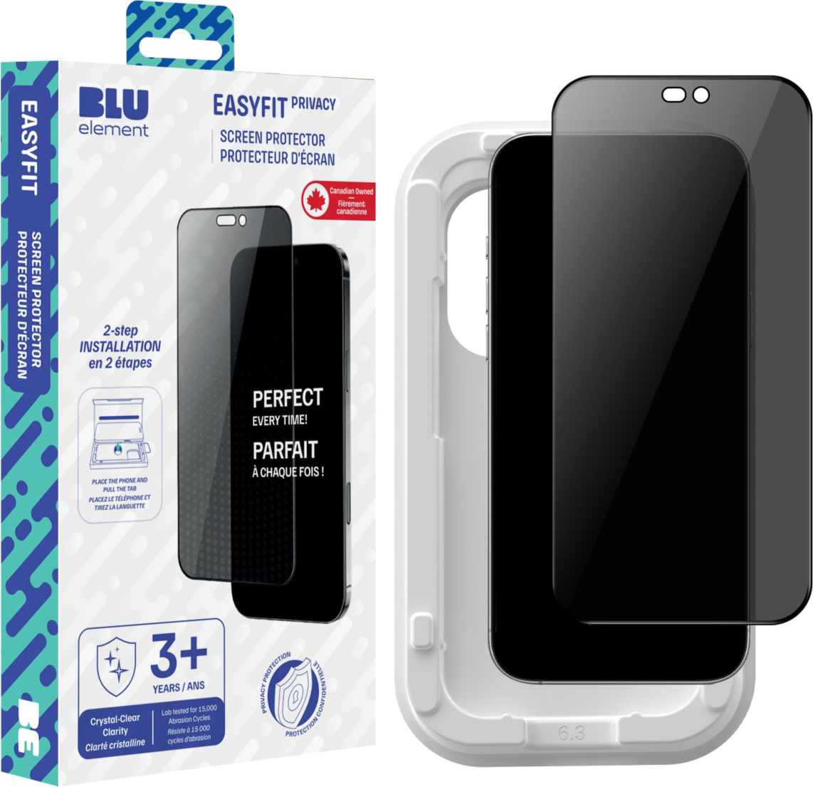 Blu Element - Protecteur d’écran Eco EasyFit Privacy pour iPhone 18 Pro Max transparent