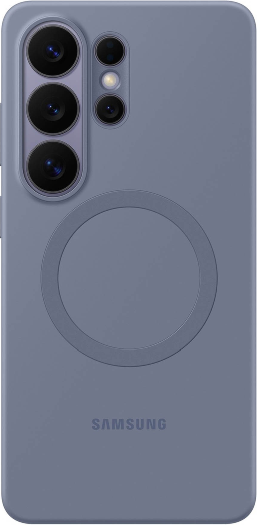 The Samsung Silicone Magnet Case offers a comfortable grip with a silky-smooth finish and a built-in magnet for seamless compatibility with magnetic charging and accessories.