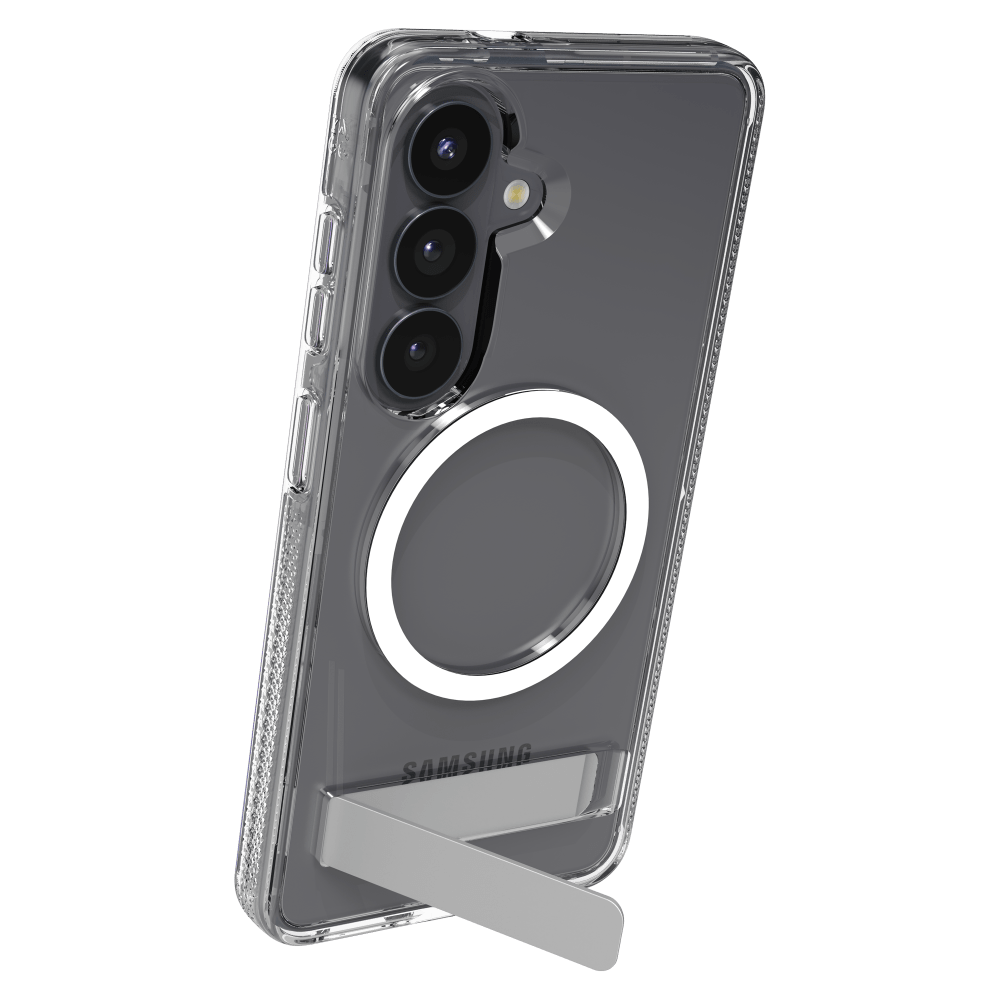 ZAGG - Coque Snap Case avec support intégré pour Samsung Galaxy S26 - Transparente