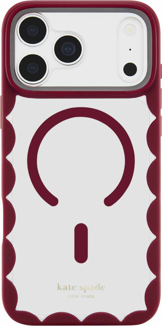 Kate Spade - Étui MagSafe Scallop Cherry Glaze pour iPhone 18 Pro/17 Pro