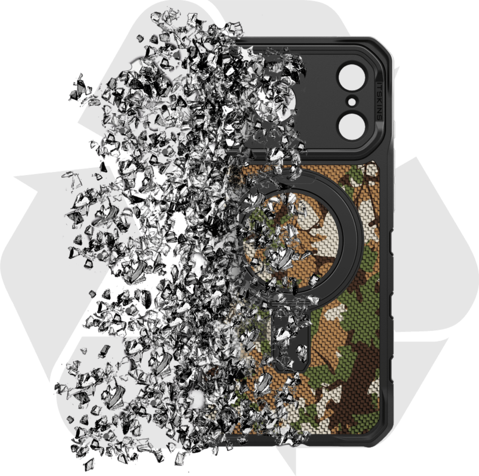 ITSKINS - Supreme_R Stand Nylon MagSafe Case for Apple iPhone 17 Pro - Camouflage Green