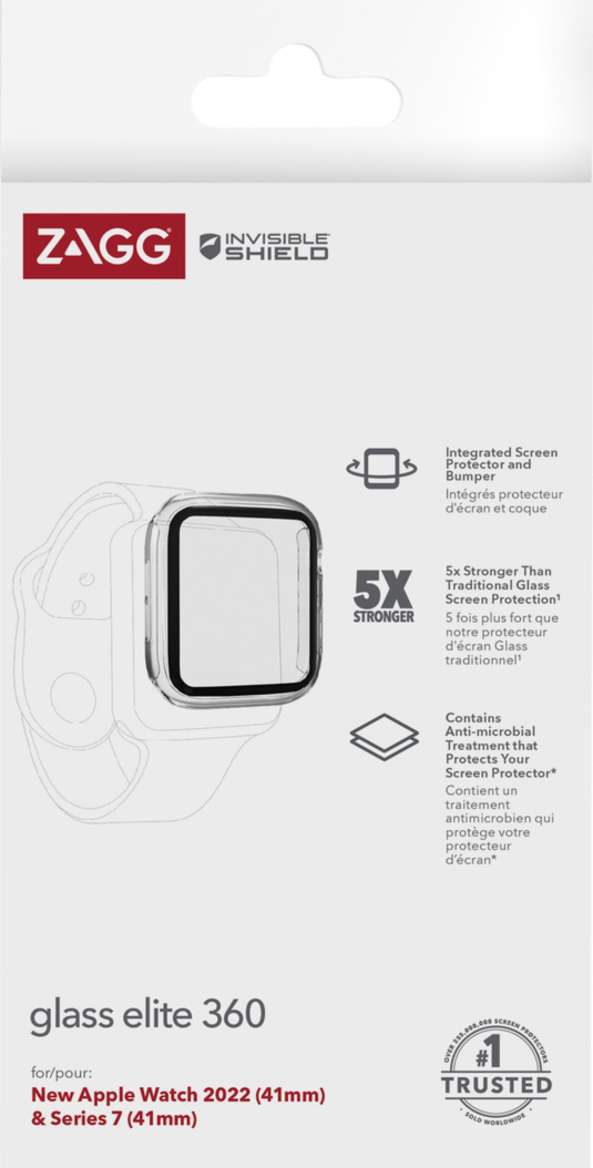 <p>Get full 360° Protection for the Apple Watch with the InvisibleShield Glass Elite 360, featuring a tough polycarbonate bumper which protected the bezel of the watch from nicks and scratches.</p>