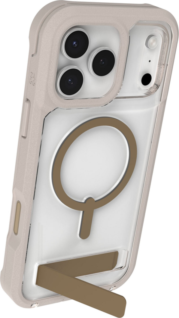 ZAGG - Rainier Snap MagSafe Case with Kickstand for Apple iPhone 17 Pro Max - Sandstone