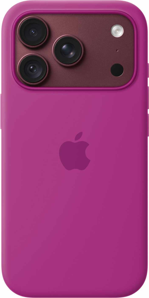 Apple - Coque en silicone avec MagSafe Magenta pour iPhone 18 Pro