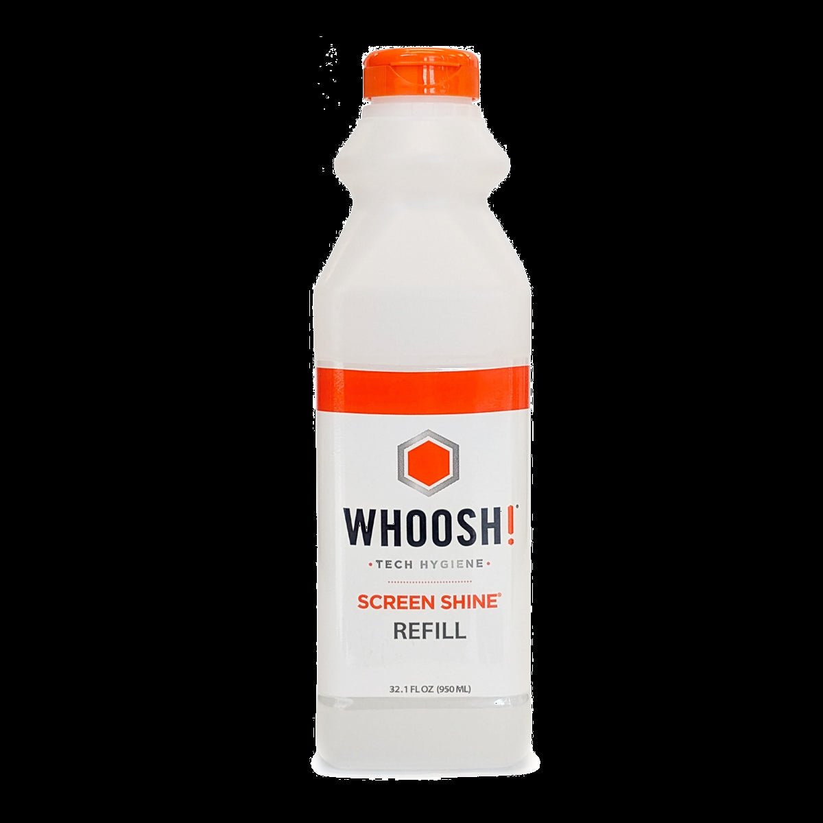 <p>WHOOSH! Screen Shine Refill - a convenient 950ml bottle filled with eco-friendly cleaning solution. This refill is designed to keep WHOOSH! spray bottles stocked and ready to clean smartphone screens & electronic devices.</p>