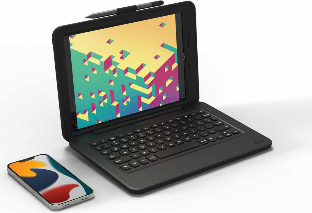 ZAGG - Ensemble clavier et étui Rugged Pro Connect, noir, pour iPad 10,2 pouces 2021/10,2 pouces 2020/10,2 pouces 2019