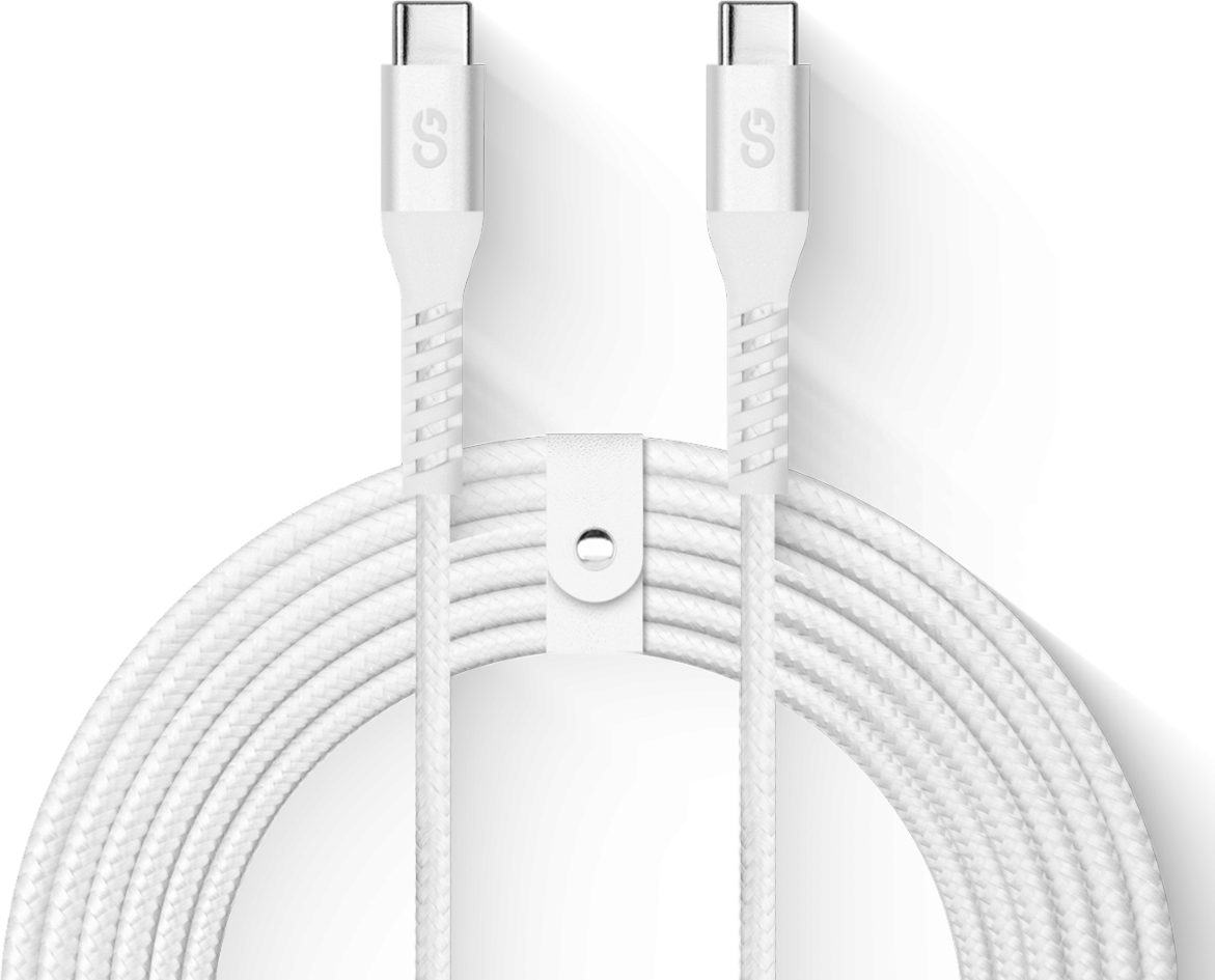 LOGiiX Vibrance Braid 100 W XL 3 m USB-C vers USB-C - Blanc