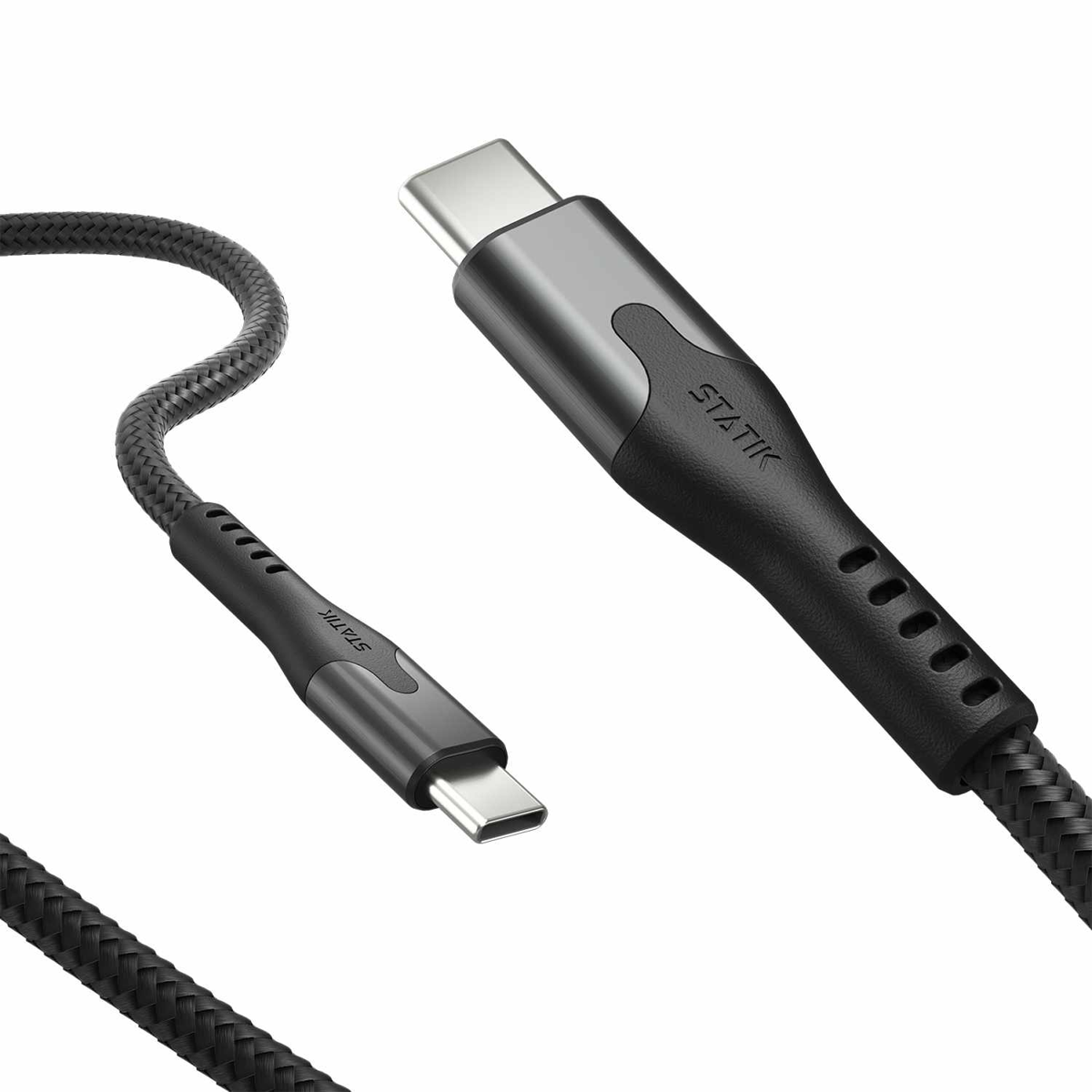 Statik - MagStack Pro Charge/Sync Magnetic Cable USB-C to USB-C 6.6ft Black
