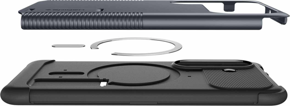 Spigen - Étui Slim Armor avec aimants, finition Metal Slate, pour Samsung Galaxy S26+