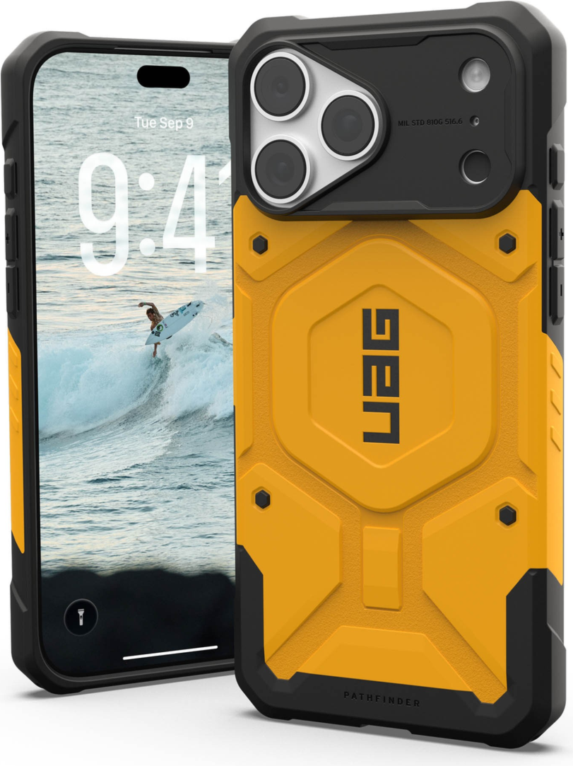 UAG - Étui robuste Pathfinder MagSafe Heritage Yellow pour iPhone 18 Pro Max/17 Pro Max