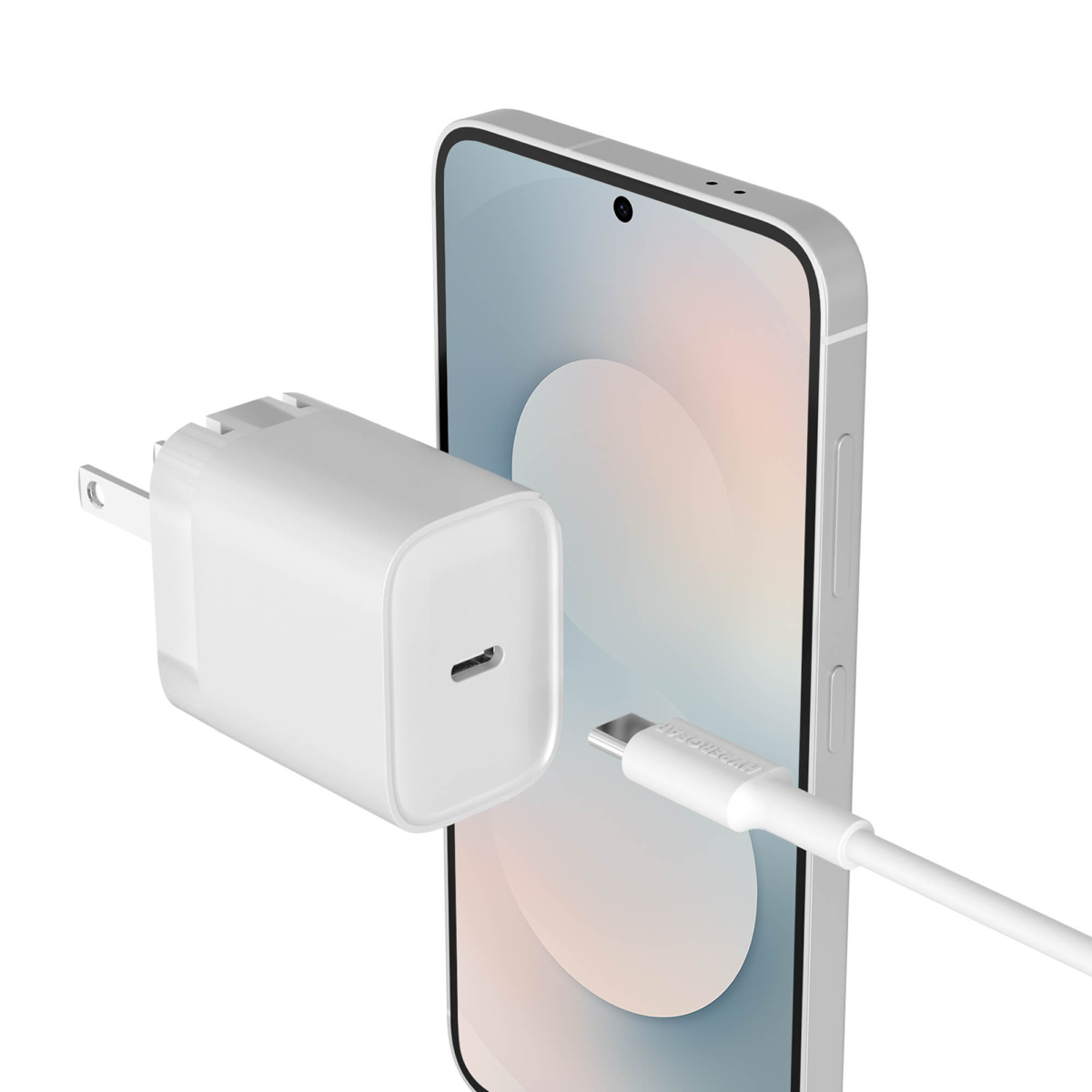 The HyperGear Accessory Bundle provides all the essentials to get started with a new phone: a clear magnetic case, a screen protector, and a fast-charging 30W power adapter.