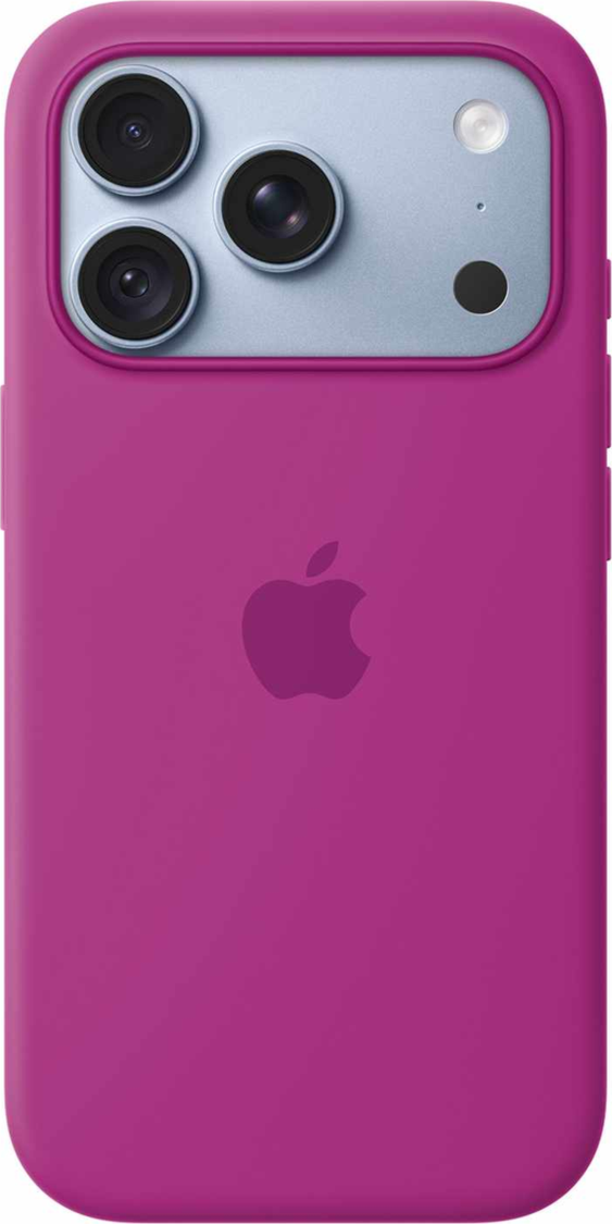 Apple - Coque en silicone avec MagSafe Magenta pour iPhone 18 Pro