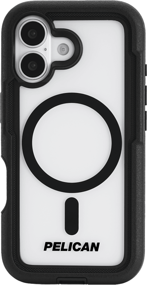Pelican - Voyager MagSafe Case with Holster for Apple iPhone 17 - Black and Clear