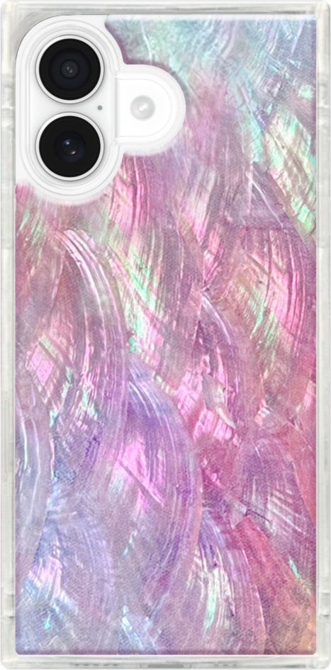 Flaunt - Square MagSafe Case for Apple iPhone 17 - Pink Mother of Pearl