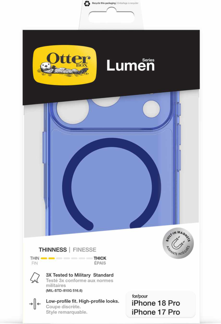 OtterBox - Lumen Clear MagSafe Case Etherness Blue for iPhone 18 Pro/17 Pro