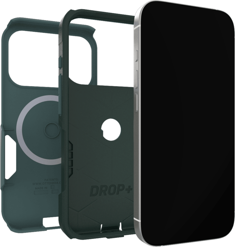 The OtterBox Commuter Series with MagSafe is a rugged, pocket-friendly case offering 3X military standard drop protection and features built-in magnets for MagSafe accessories.