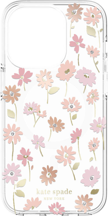Kate Spade Étui Rigide Protective avec MagSafe Flower Pot/Blush/Or Foil pour iPhone 14 Pro