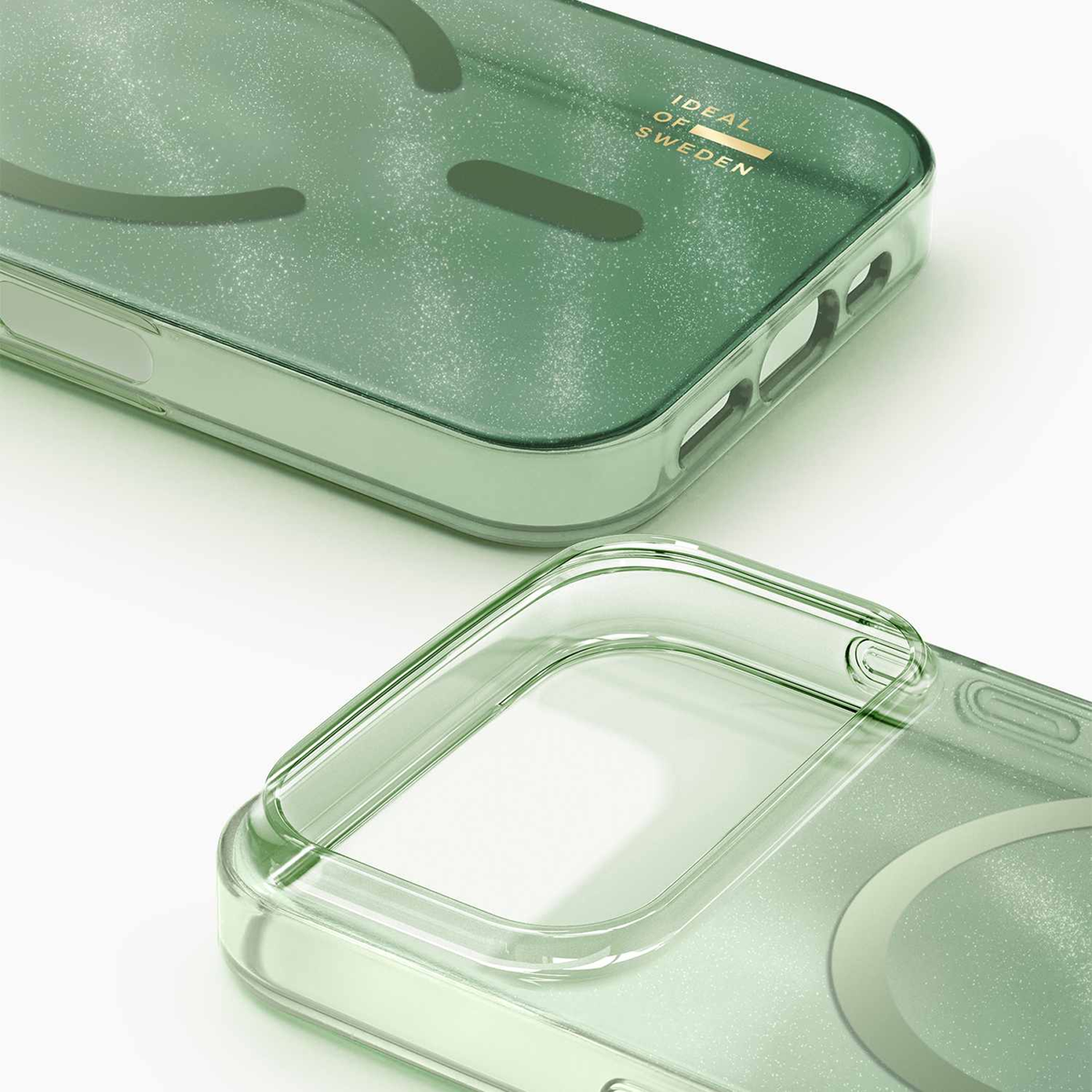 Ideal of Sweden - Glitter Glow MagSafe Case Sage Green for iPhone 17 Pro Max